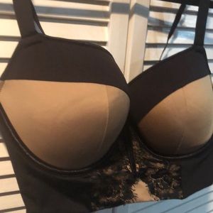 Bralette with lace detailing and a deep V